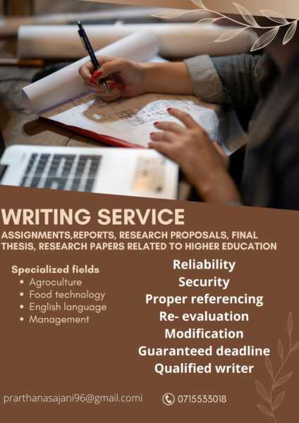 Assignments and reports writing service