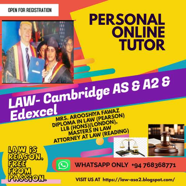 Private: LAW- Cambridge AS & A2 / Edexcel Law Studies